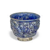 A COBALT-BLUE MOULDED NISHAPUR POTTERY BOWL - фото 2