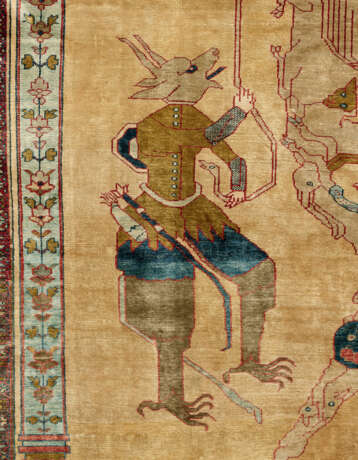 A PICTORIAL SILK HERIZ PRAYER RUG - photo 3