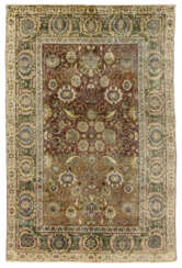 A SILK AND METAL-THREAD KOUM KAPI RUG