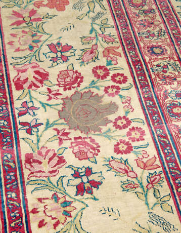 A SILK AND METAL-THREAD TABRIZ CARPET - photo 7