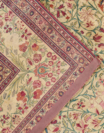 A SILK AND METAL-THREAD TABRIZ CARPET - photo 8