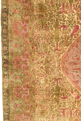 A SILK AND METAL-THREAD KOUM KAPI `PARADISE` RUG - фото 3