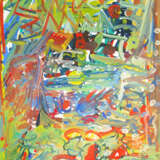 'Нектарное поле" Paper Gouache Abstract Expressionism Landscape painting Russia 2024 - photo 1