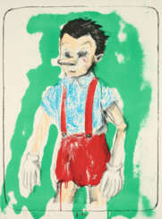 Jim Dine. Pinocchio coming from the green