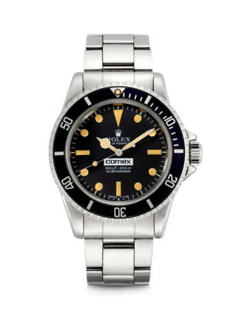 ROLEX. A VERY RARE STAINLESS STEEL AUTOMATIC WRISTWATCH WITH BRACELET AND SWEEP CENTRE SECONDS - фото 1