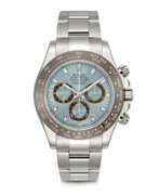 Platin. ROLEX. AN IMPRESSIVE PLATINUM AUTOMATIC CHRONOGRAPH WRISTWATCH WITH BRACELET