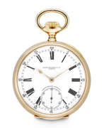 Roségold. PATEK PHILIPPE. AN 18K PINK GOLD POCKET WATCH WITH ENAMEL DIAL