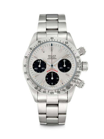 ROLEX. A RARE STAINLESS STEEL CHRONOGRAPH WRISTWATCH WITH BRACELET - фото 1