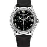 PATEK PHILIPPE. A PLATINUM AUTOMATIC ANNUAL CALENDAR WRISTWATCH WITH SWEEP CENTRE SECONDS AND 24 HOUR INDICATION - Foto 1