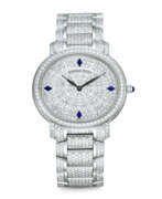 Audemars Piguet. AUDEMARS PIGUET. AN ATTRACTIVE 18K WHITE GOLD, SAPPHIRE AND DIAMOND-SET AUTOMATIC WRISTWATCH WITH BRACELET