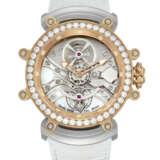 BVLGARI. A RARE 18K TWO TONE GOLD AND DIAMOND-SET LIMITED EDITION SKELETONISED TOURBILLON WRISTWATCH - photo 1