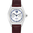 CARTIER. AN 18K WHITE GOLD TONNEAU SHAPED SINGLE BUTTON CHRONOGRAPH WRISTWATCH - Аукционные цены