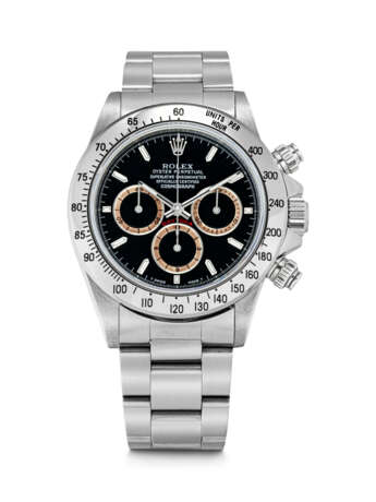 ROLEX. A STAINLESS STEEL AUTOMATIC CHRONOGRAPH WRISTWATCH WITH BRACELET - фото 1