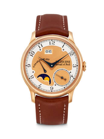 F.P. JOURNE. AN 18K PINK GOLD AUTOMATIC WRISTWATCH WITH DATE, MOON PHASES AND POWER RESERVE - photo 1