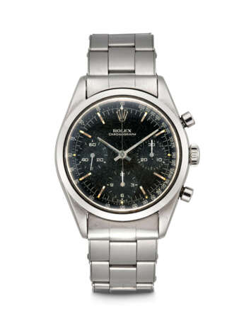 ROLEX. A RARE STAINLESS STEEL CHRONOGRAPH WRISTWATCH WITH BRACELET - photo 1