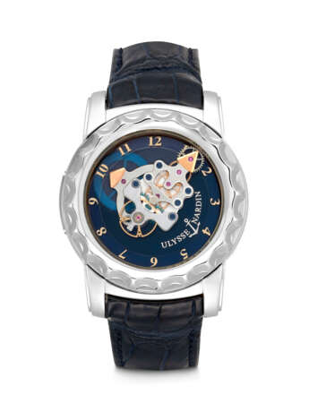 ULYSSE NARDIN. AN 18K WHITE GOLD CARROUSEL TOURBILLON WRISTWATCH - Foto 1