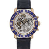 PIAGET. AN 18K GOLD LIMITED EDITION SKELETONISED CHRONOGRAPH WRISTWATCH - фото 1