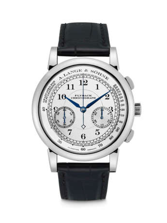 A. LANGE & S&#214;HNE. AN 18K WHITE GOLD FLYBACK CHRONOGRAPH WRISTWATCH - photo 1