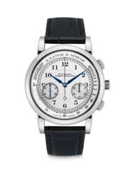 A. LANGE &amp; S&#214;HNE. AN 18K WHITE GOLD FLYBACK CHRONOGRAPH WRISTWATCH