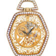 AUDEMARS PIGUET. AN 18K GOLD AND DIAMOND-SET SKELETONISED HEXAGONAL POCKET WATCH - Auktionspreise