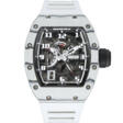 RICHARD MILLE. AN ATTRACTIVE AND VERY RARE JAPAN LIMITED EDITION WHITE QUARTZ TPT&#174; AUTOMATIC WRISTWATCH WITH SWEEP CENTRE SECONDS, DECLUTCHABLE ROTOR, DATE, POWER RESERVE AND WINDING INDICATION - Auktionspreise