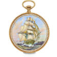 AUDEMARS PIGUET. AN 18K GOLD POCKET WATCH WITH ENAMEL DEPICTING A BOAT BY NI.GI.BARNA - Prix ​​des enchères