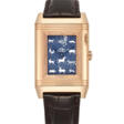 JAEGER-LECOULTRE. A VERY RARE AND ATTRACTIVE 18K PINK GOLD LIMITED EDITION REVERSIBLE WRISTWATCH WITH ENAMEL DIAL - Auktionspreise