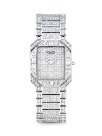 CREDOR. AN IMPRESSIVE 18K WHITE GOLD AND DIAMOND-SET WRISTWATCH WITH BRACELET - фото 1