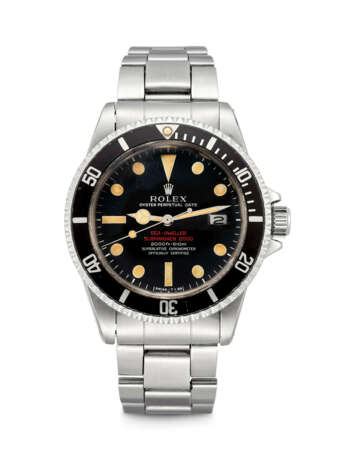 ROLEX. A VERY RARE STAINLESS STEEL AUTOMATIC WRISTWATCH WITH SWEEP CENTRE SECONDS, DATE AND BRACELET - фото 1