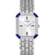 PATEK PHILIPPE. AN 18K WHITE GOLD, DIAMOND AND SAPPHIRE-SET BRACELET WATCH - Auction prices