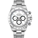 ROLEX. AN EXTREMELY RARE STAINLESS STEEL AUTOMATIC CHRONOGRAPH WRISTWATCH WITH BRACELET - фото 1