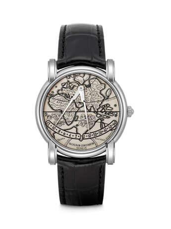 VACHERON CONSTANTIN. A PLATINUM AUTOMATIC DOUBLE RETROGRADE WRISTWATCH - фото 1