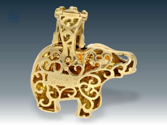 Kette: Goldkette mit sehr hochwertigem Fabergé Emaille-Anhänger mit Brillantbesatz, Motiv "Elefant", limitiert auf weltweit 200 Stück - фото 2