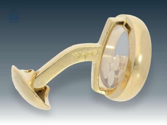 Manschettenknöpfe: sehr edle und äußerst seltene, goldene Designer-Manschettenknöpfe von Chopard "Happy Diamonds" - Foto 2