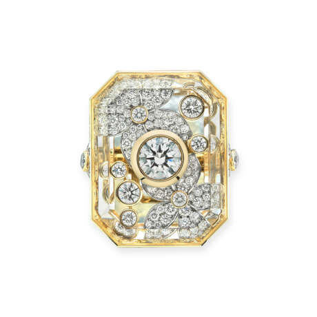 CHANEL DIAMOND AND ROCK CRYSTAL RING - Foto 1