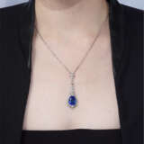 SAPPHIRE AND DIAMOND PENDENT NECKLACE - Foto 2