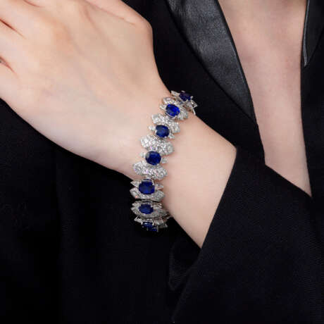 NO RESERVE – SAPPHIRE AND DIAMOND BRACELET - Foto 2