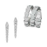 BULGARI DIAMOND `SERPENTI` WRISTWATCH AND EARRINGS - Foto 1