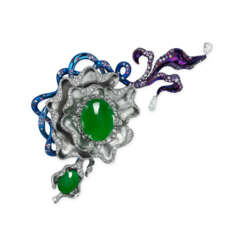 ANNA HU MULTI-GEM BROOCH