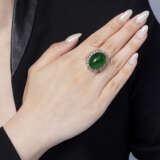 JADEITE AND DIAMOND RING - photo 2