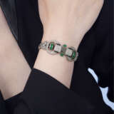 ART DECO DIAMOND AND EMERALD WRISTWATCH, BY LACLOCHE FRERES - photo 2