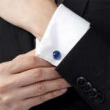 RUBY, SAPPHIRE AND DIAMOND CUFFLINKS - Foto 2