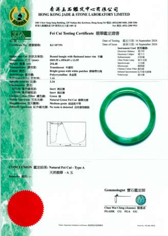 PAIR OF JADEITE BANGLES - Foto 6