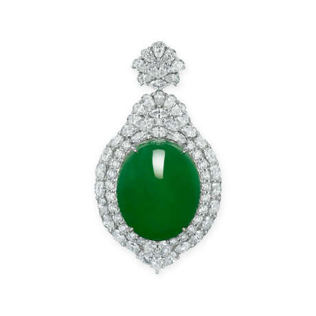 JADEITE AND DIAMOND PENDANT - фото 1