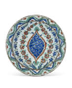 Ceramic. AN IZNIK POTTERY DISH