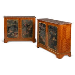 A PAIR OF FRENCH ORMOLU-MOUNTED COROMANDEL LACQUER AND KINGWOOD SIDE CABINETS