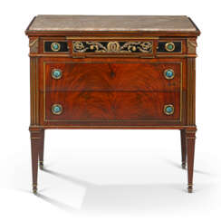 A SWEDISH BRASS-MOUNTED MAHOGANY COMMODE