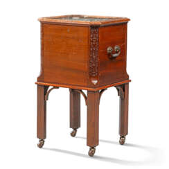 AN EDWARDIAN MAHOGANY JARDINIÉRE