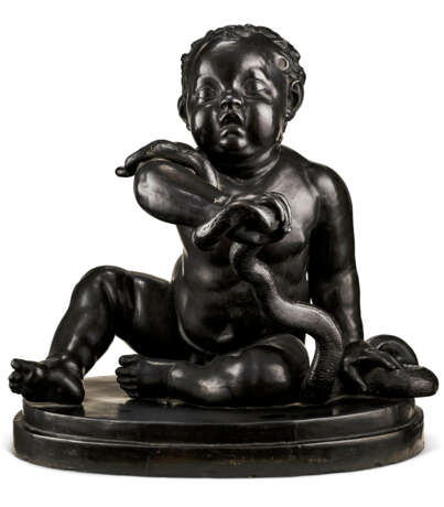 A WEDGWOOD & BENTLEY BLACK BASALT FIGURE OF THE INFANT HERCULES WITH THE SERPENT - photo 7