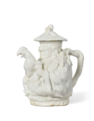 A CHELSEA WHITE PORCELAIN FIGURAL TEAPOT AND COVER - Foto 2